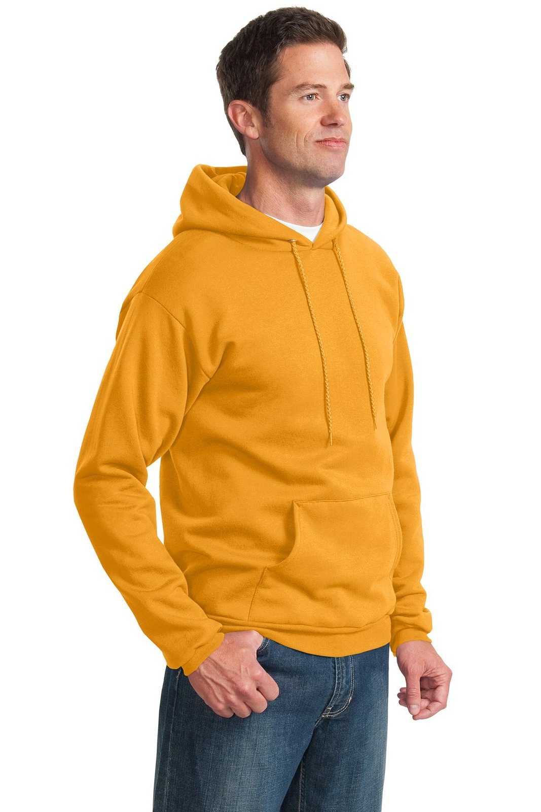 Port &amp; Company PC90H Essential Fleece Pullover Hooded Sweatshirt - Gold - HIT a Double - 4