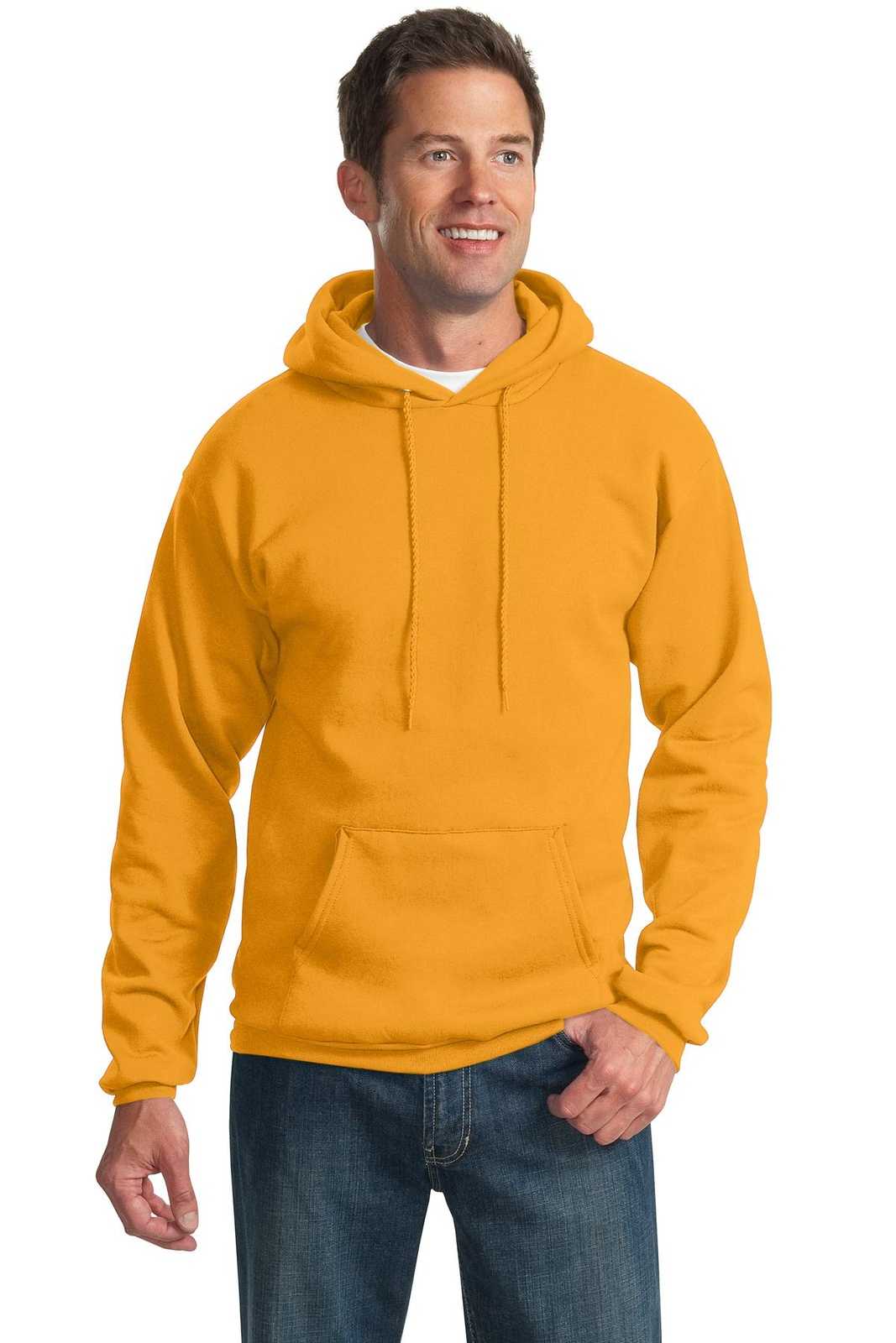 Port &amp; Company PC90H Essential Fleece Pullover Hooded Sweatshirt - Gold - HIT a Double - 1