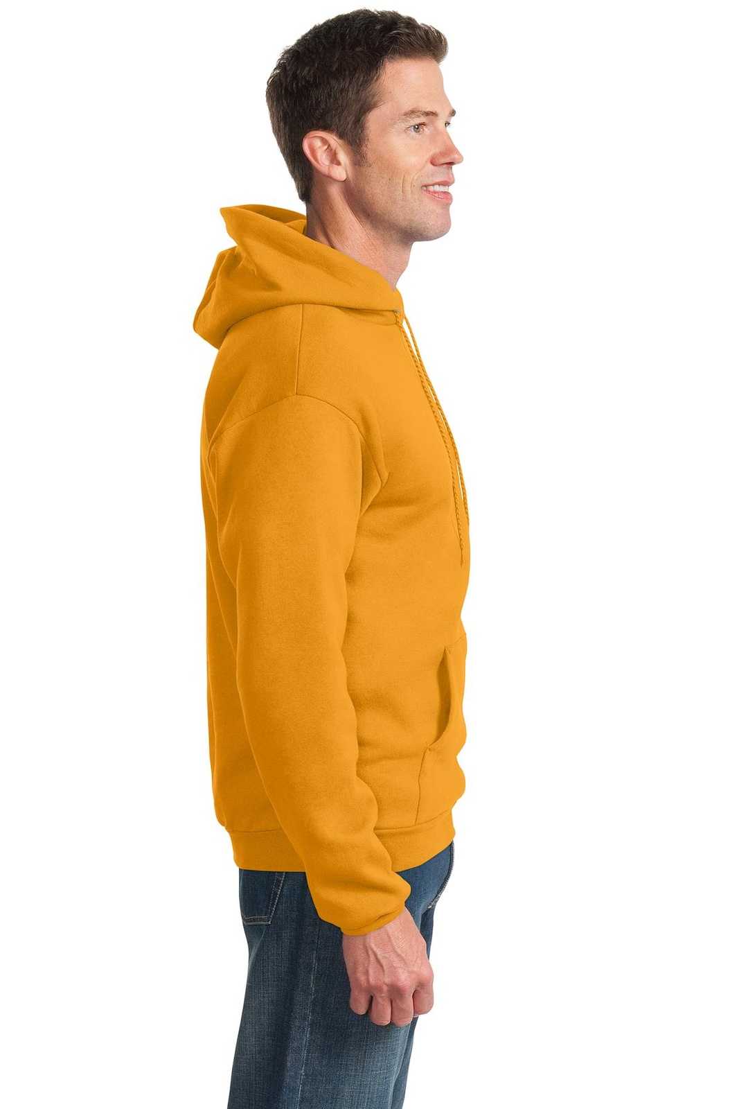 Port &amp; Company PC90H Essential Fleece Pullover Hooded Sweatshirt - Gold - HIT a Double - 3