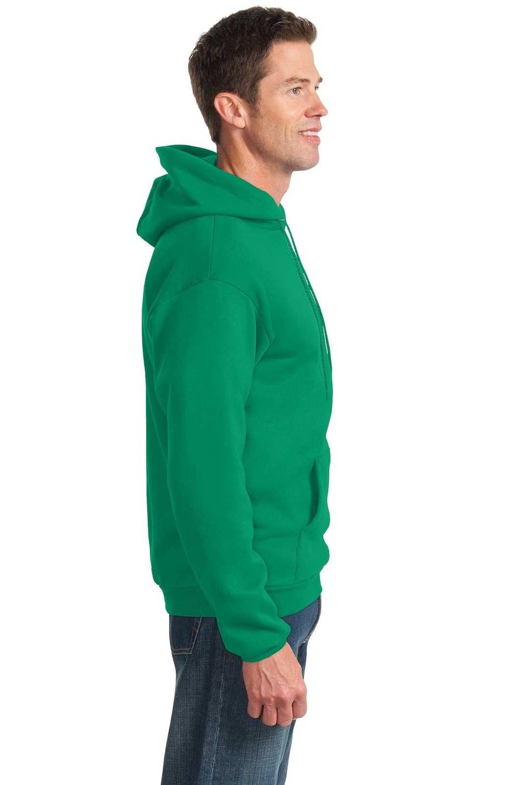 Port &amp; Company PC90H Essential Fleece Pullover Hooded Sweatshirt - Kelly Green - HIT a Double - 3