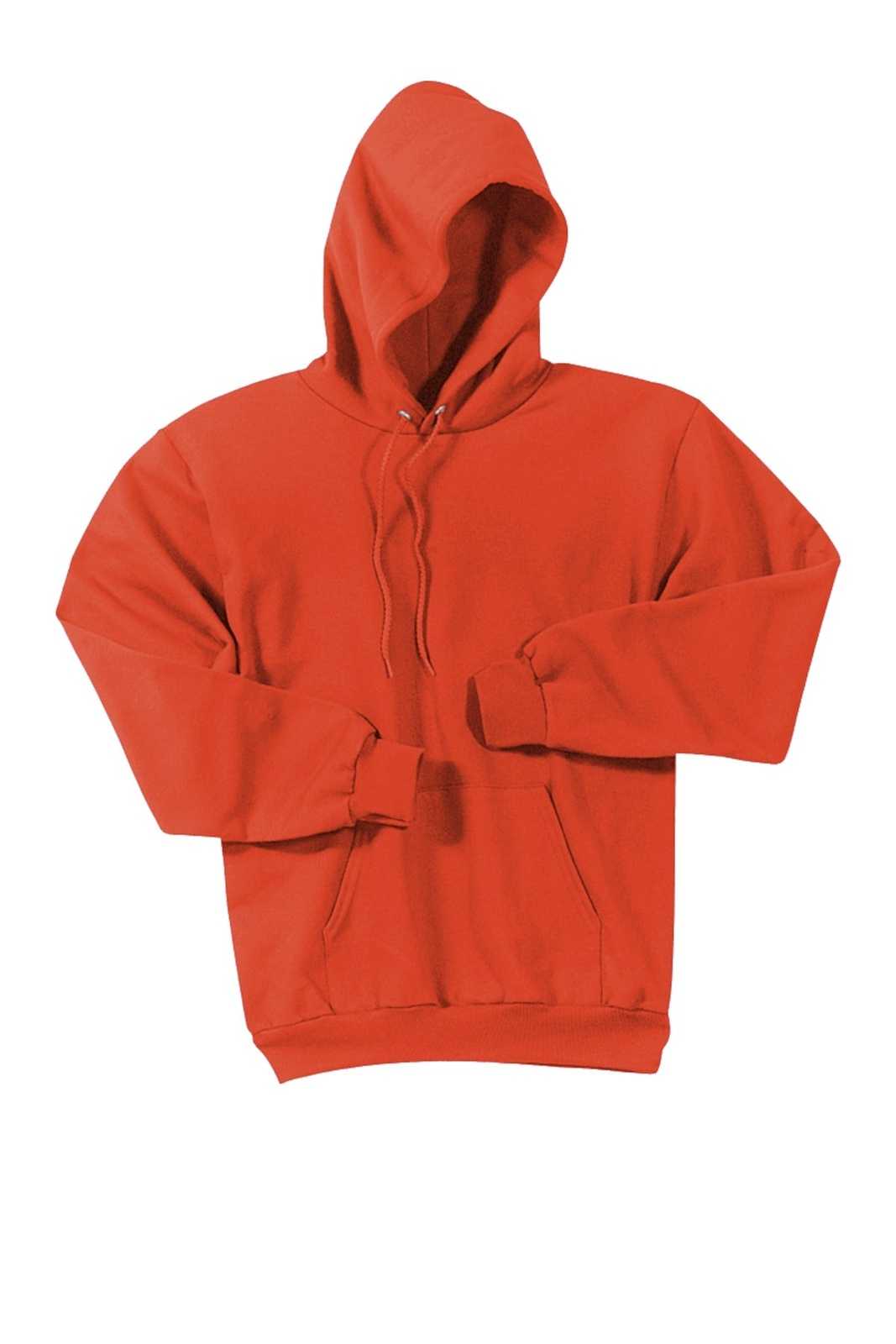 Port &amp; Company PC90H Essential Fleece Pullover Hooded Sweatshirt - Orange - HIT a Double - 5