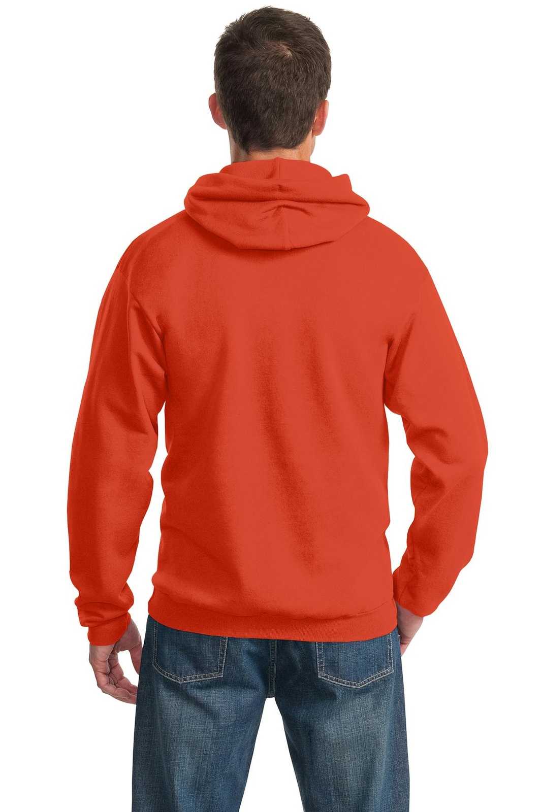 Port &amp; Company PC90H Essential Fleece Pullover Hooded Sweatshirt - Orange - HIT a Double - 2