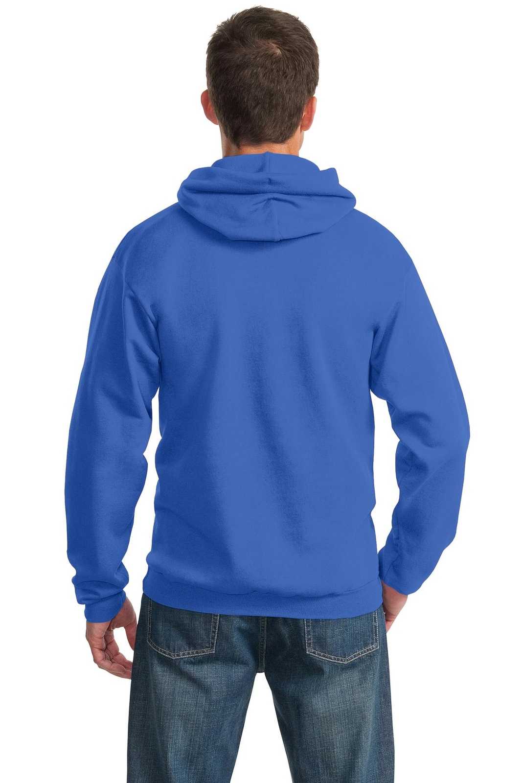 Port &amp; Company PC90H Essential Fleece Pullover Hooded Sweatshirt - Royal - HIT a Double - 2