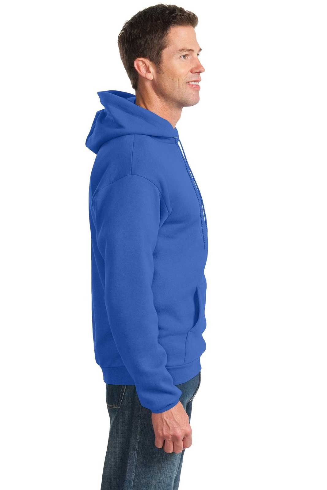 Port &amp; Company PC90H Essential Fleece Pullover Hooded Sweatshirt - Royal - HIT a Double - 3