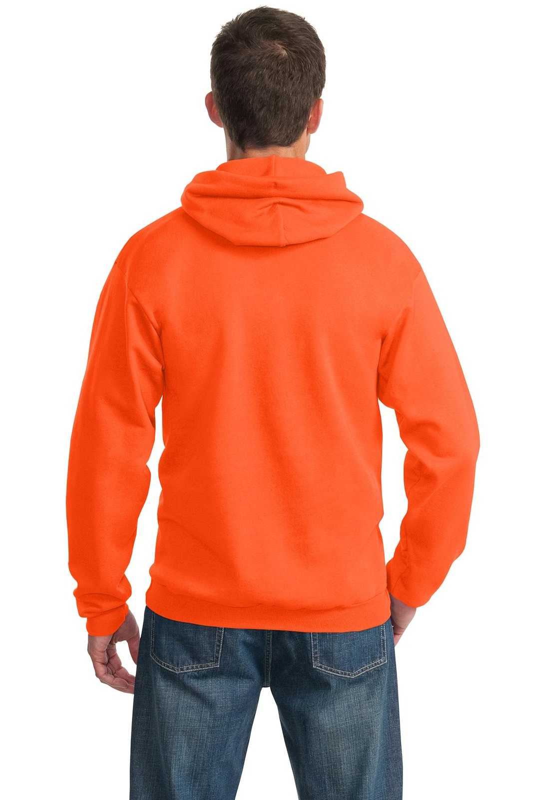 Port &amp; Company PC90H Essential Fleece Pullover Hooded Sweatshirt - Safety Orange - HIT a Double - 2
