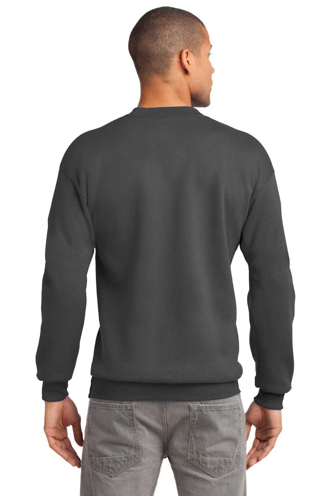 Port & Company PC90T Tall Essential Fleece Crewneck Sweatshirt - Charcoal - HIT a Double - 1