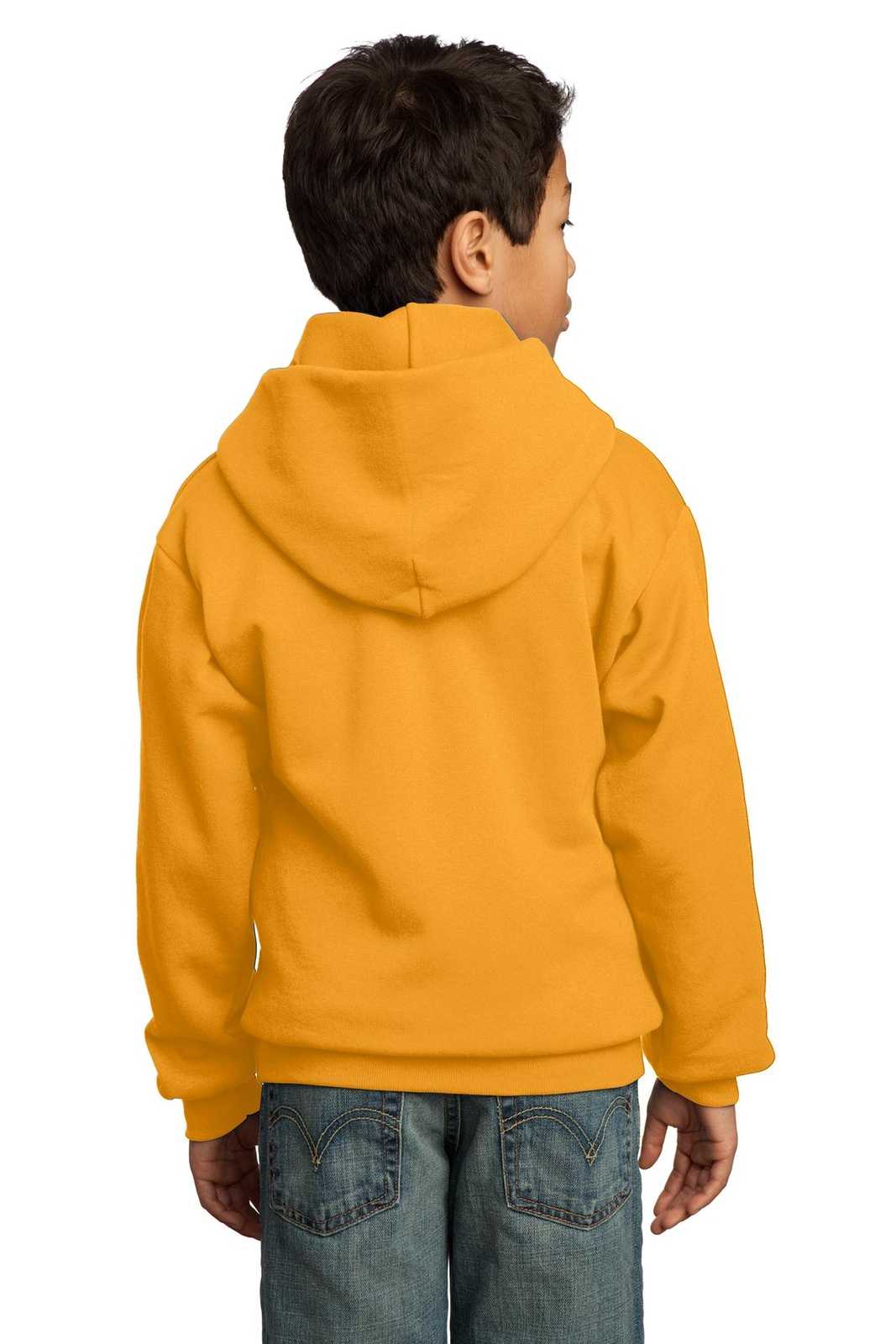 Port &amp; Company PC90YH Youth Core Fleece Pullover Hooded Sweatshirt - Gold - HIT a Double - 2