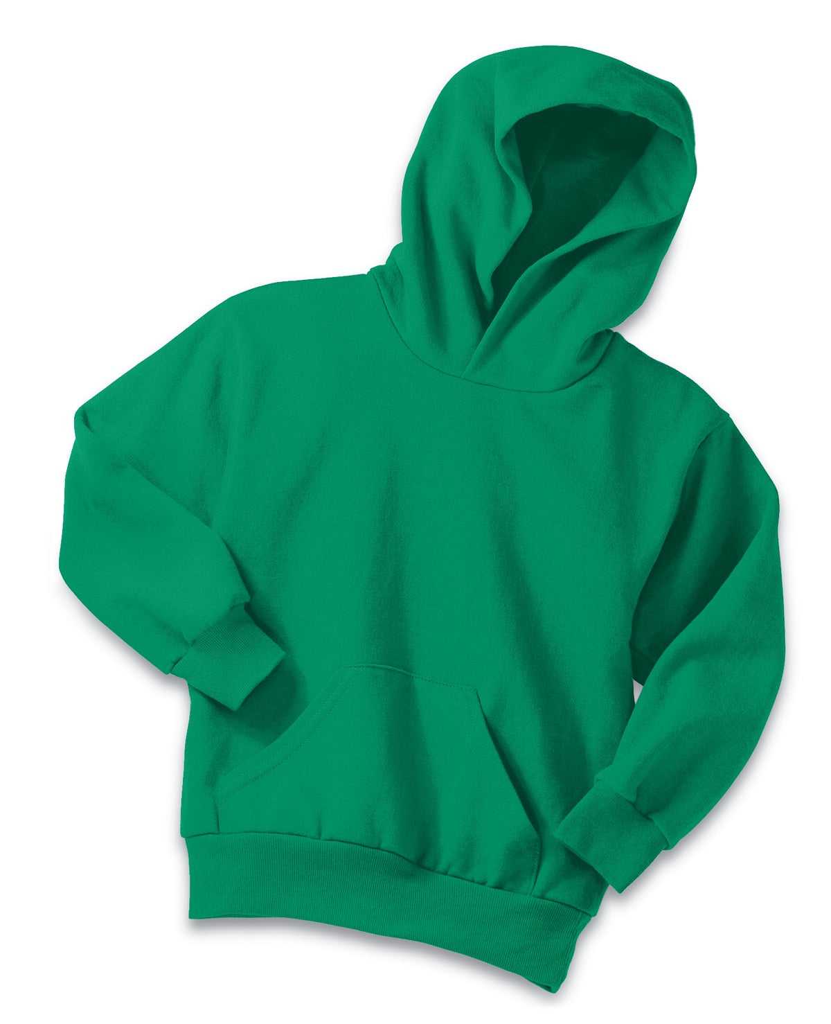 Port &amp; Company PC90YH Youth Core Fleece Pullover Hooded Sweatshirt - Kelly Green - HIT a Double - 4