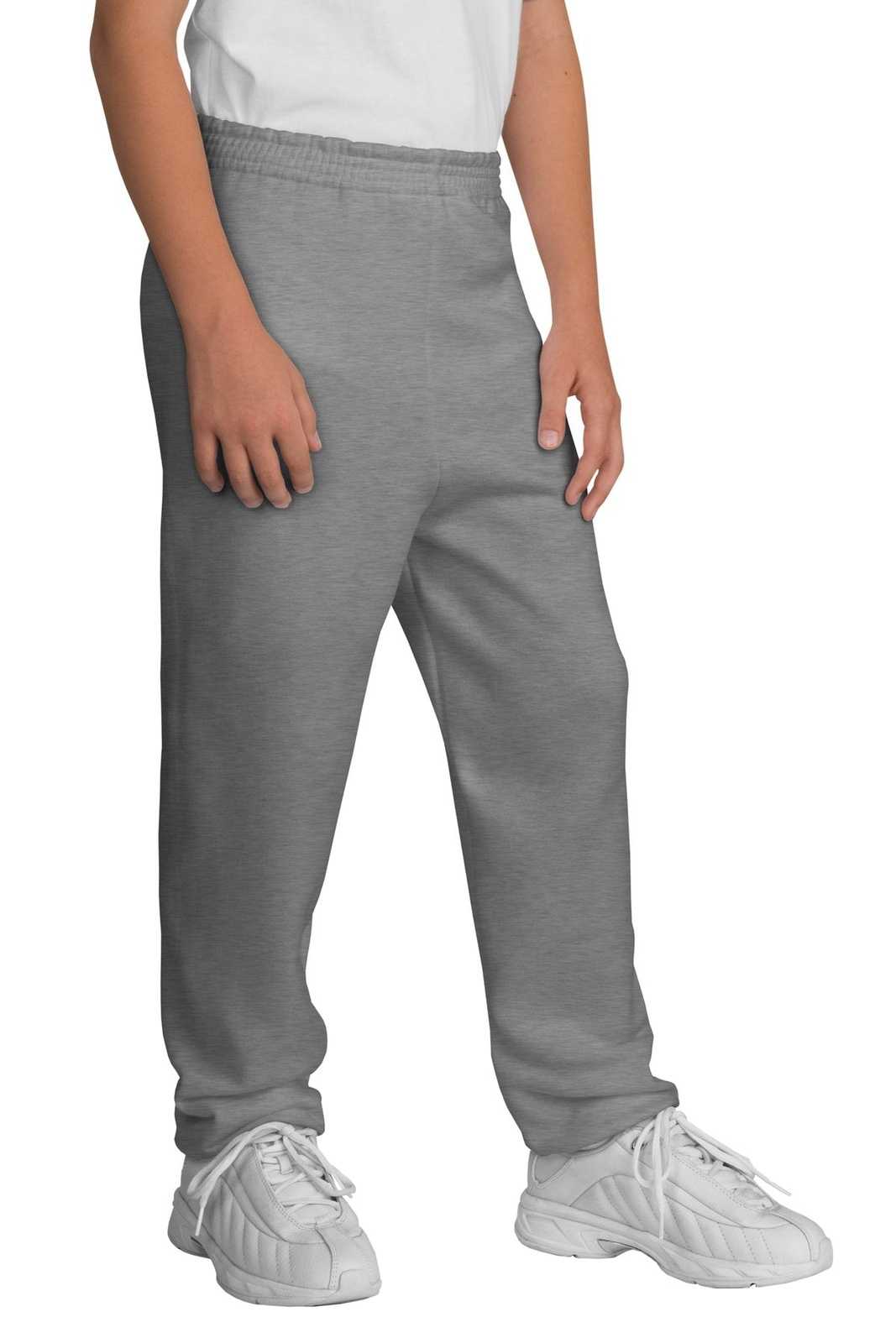 Port &amp; Company PC90YP Youth Core Fleece Sweatpant - Athletic Heather - HIT a Double - 1