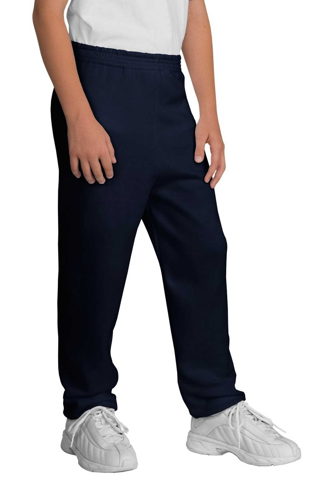 Port &amp; Company PC90YP Youth Core Fleece Sweatpant - Navy - HIT a Double - 1