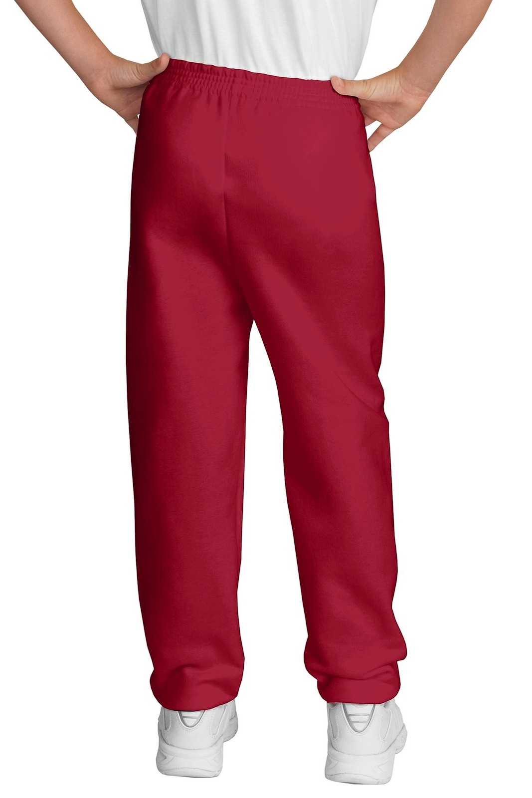 Port &amp; Company PC90YP Youth Core Fleece Sweatpant - Red - HIT a Double - 2