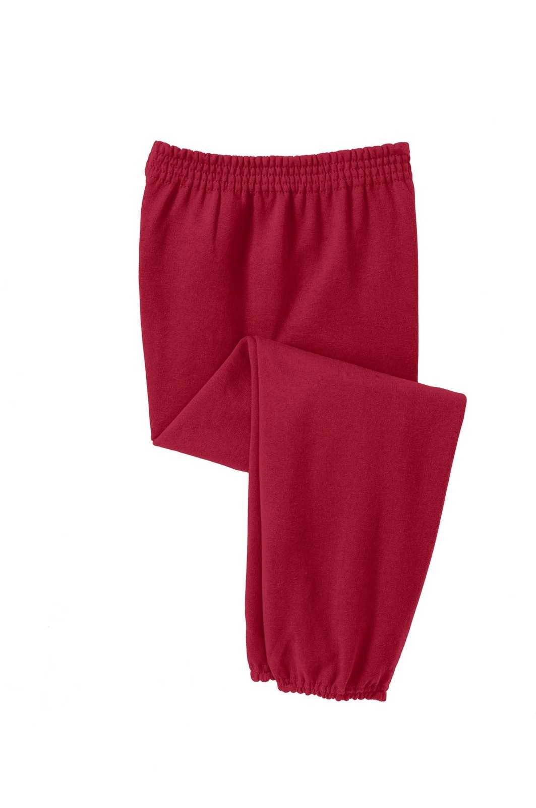 Port &amp; Company PC90YP Youth Core Fleece Sweatpant - Red - HIT a Double - 3