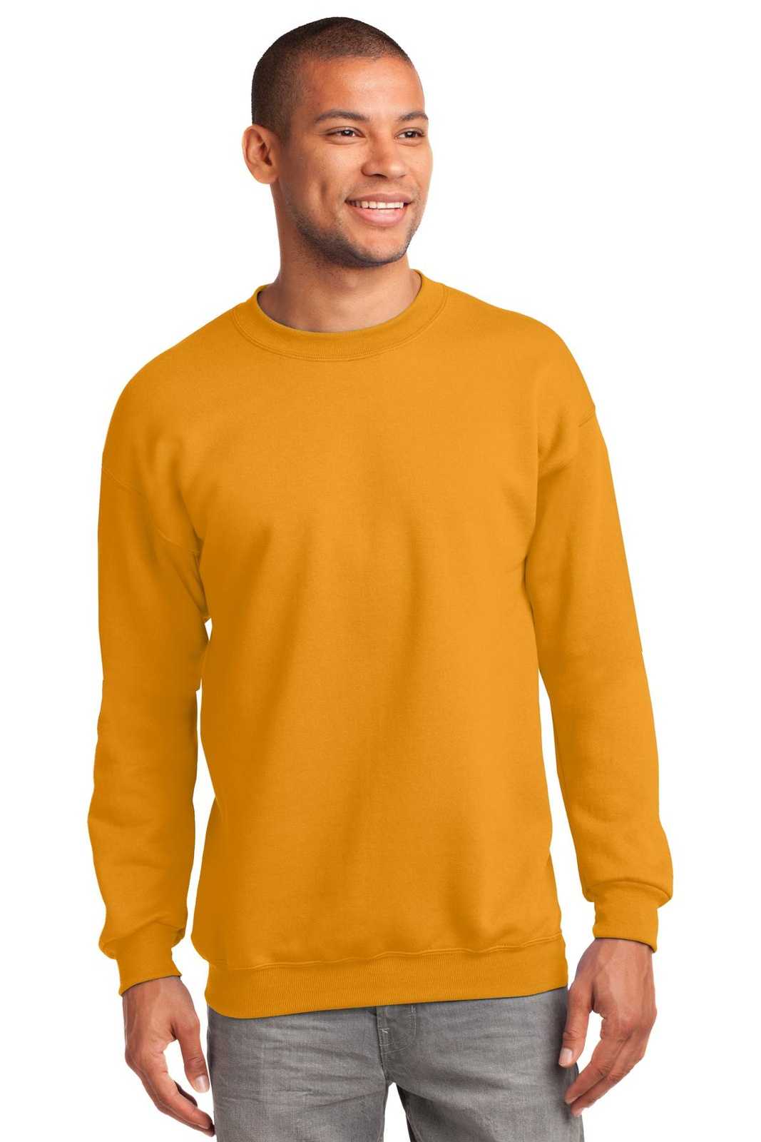 Port & Company PC90 Essential Fleece Crewneck Sweatshirt - Gold - HIT a Double - 1
