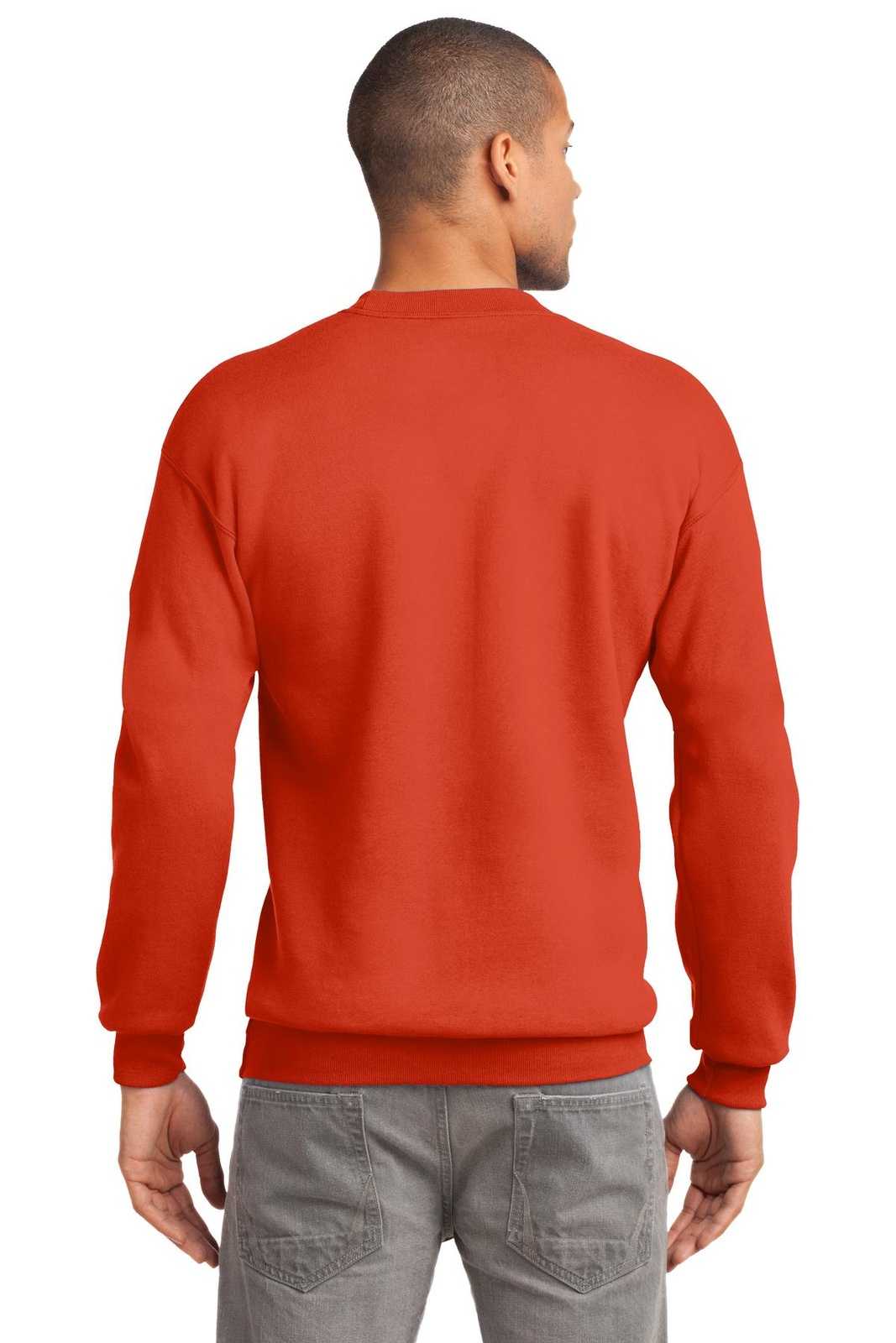 Port & Company PC90 Essential Fleece Crewneck Sweatshirt - Orange - HIT a Double - 1
