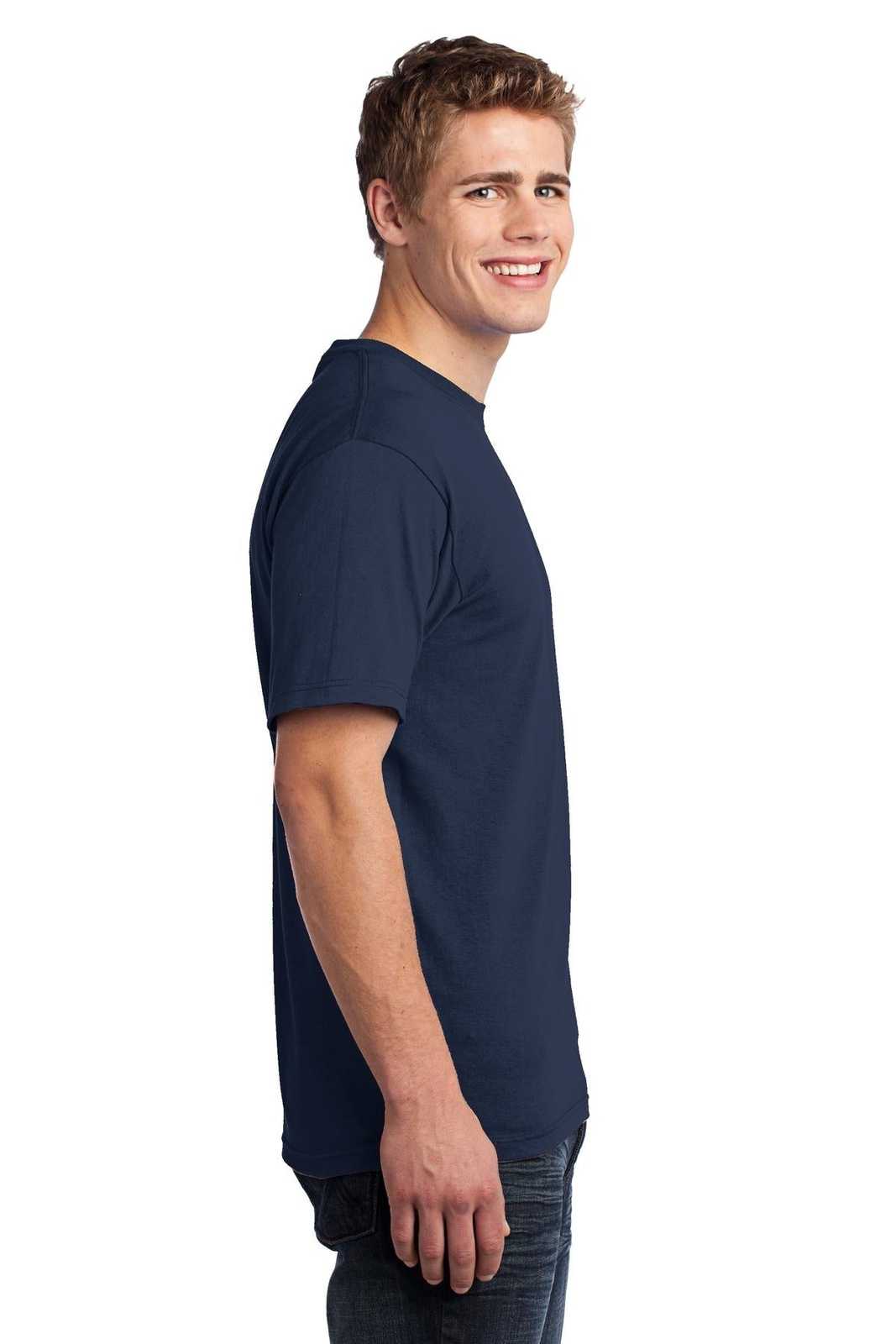 Port &amp; Company USA100P All-American Pocket Tee - Navy - HIT a Double - 3