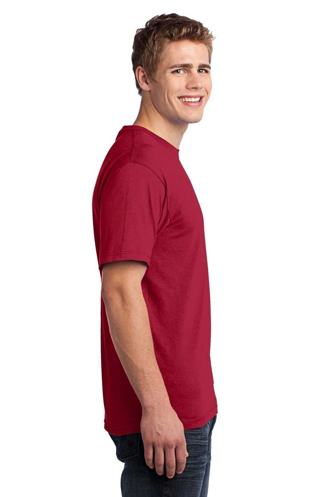 Port &amp; Company USA100P All-American Pocket Tee - Red - HIT a Double - 3