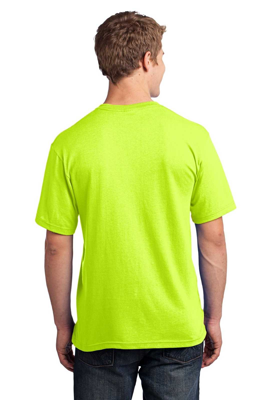 Port &amp; Company USA100P All-American Pocket Tee - Safety Green - HIT a Double - 2