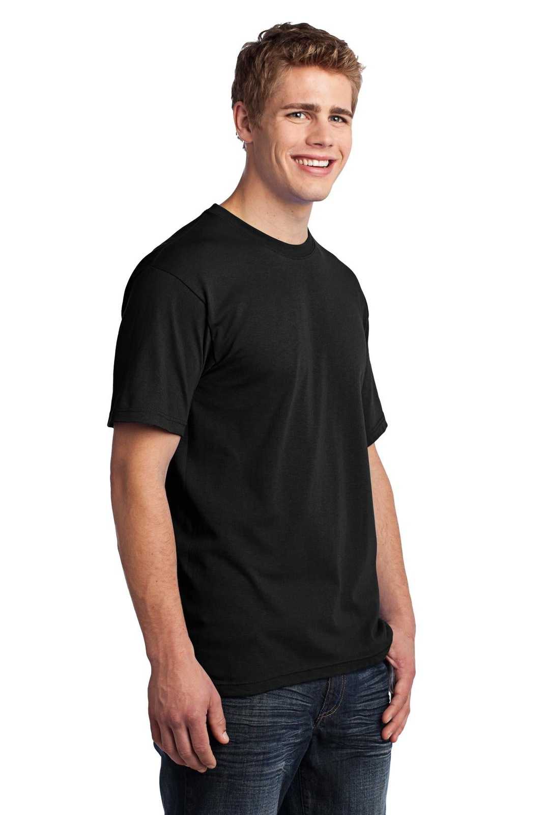 Port &amp; Company USA100 All-American Tee - Black - HIT a Double - 4