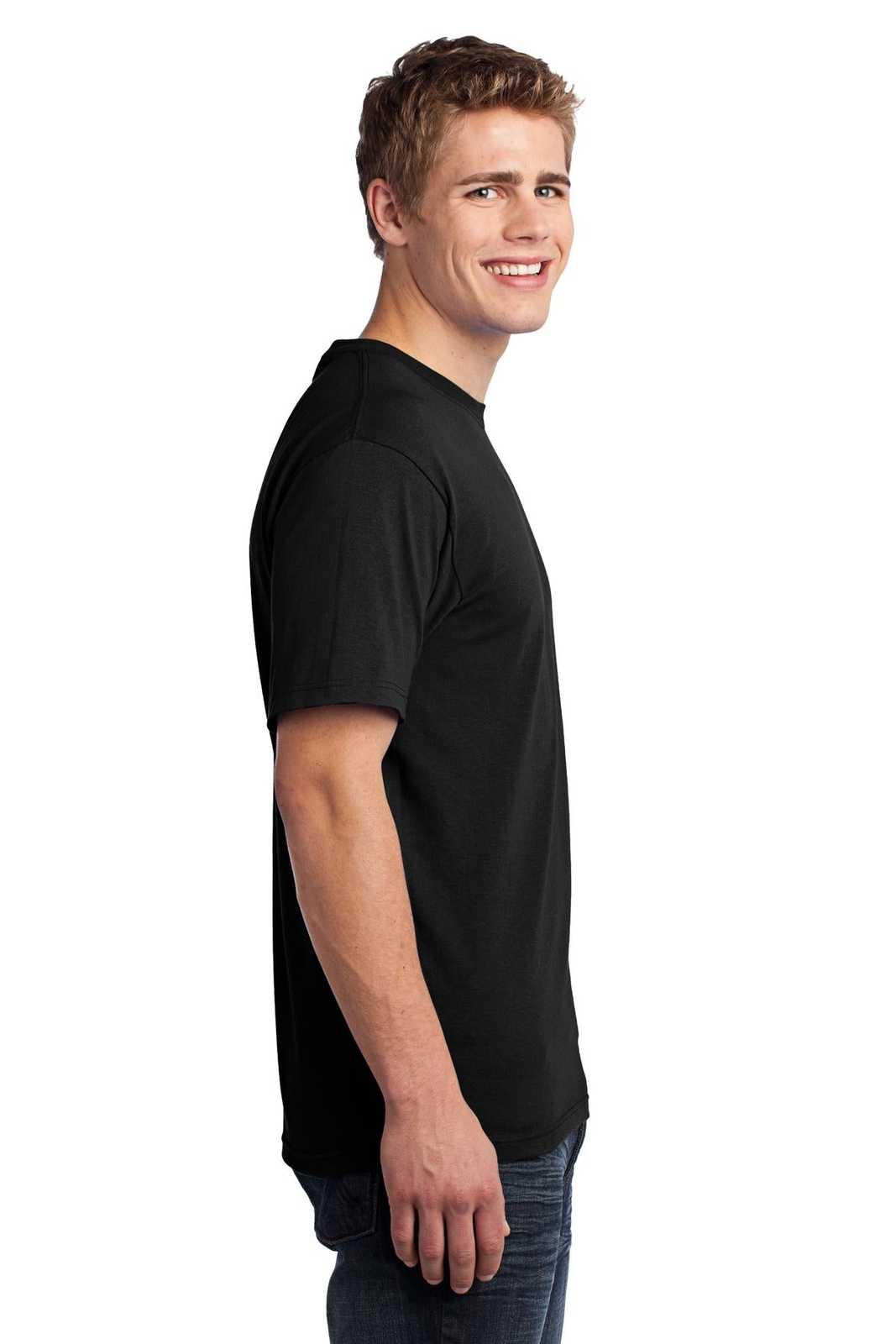 Port &amp; Company USA100 All-American Tee - Black - HIT a Double - 3