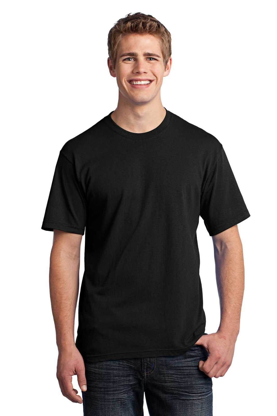 Port &amp; Company USA100 All-American Tee - Black - HIT a Double - 1