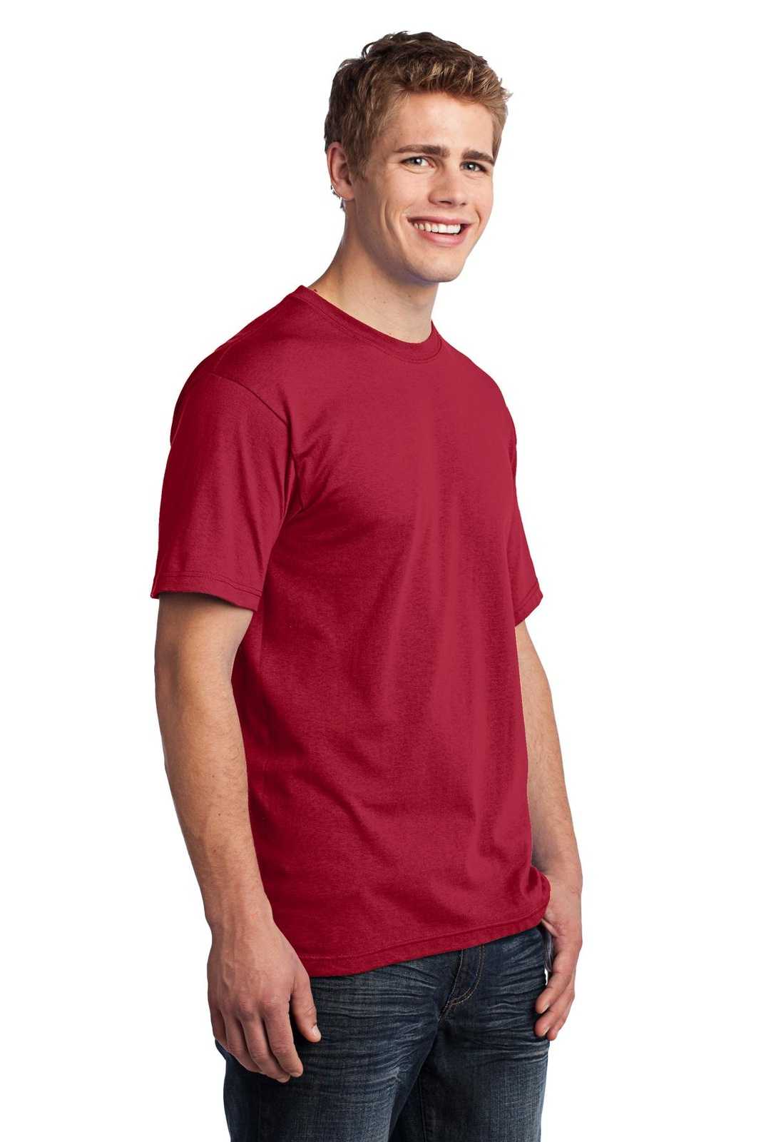 Port &amp; Company USA100 All-American Tee - Red - HIT a Double - 4