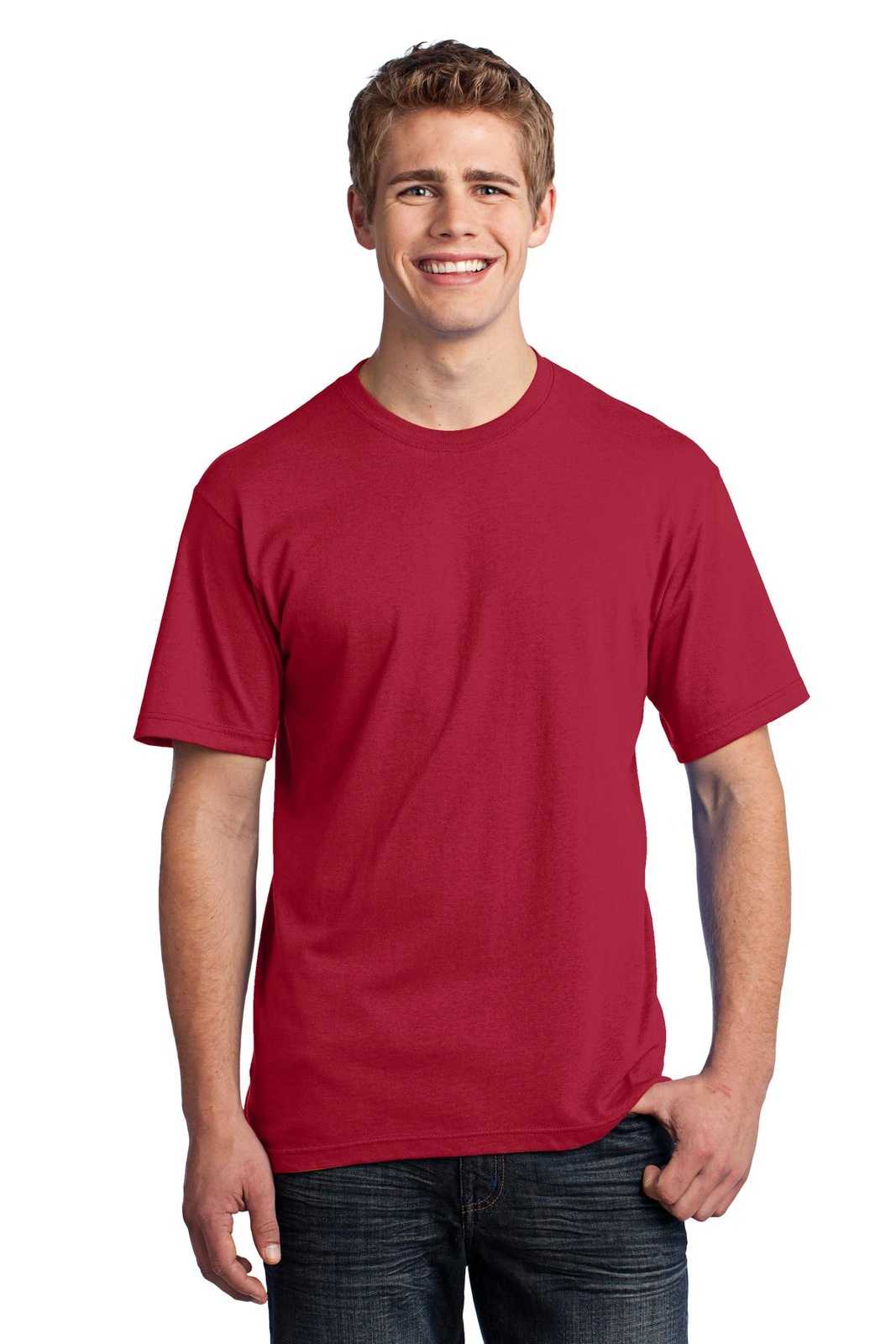Port &amp; Company USA100 All-American Tee - Red - HIT a Double - 1