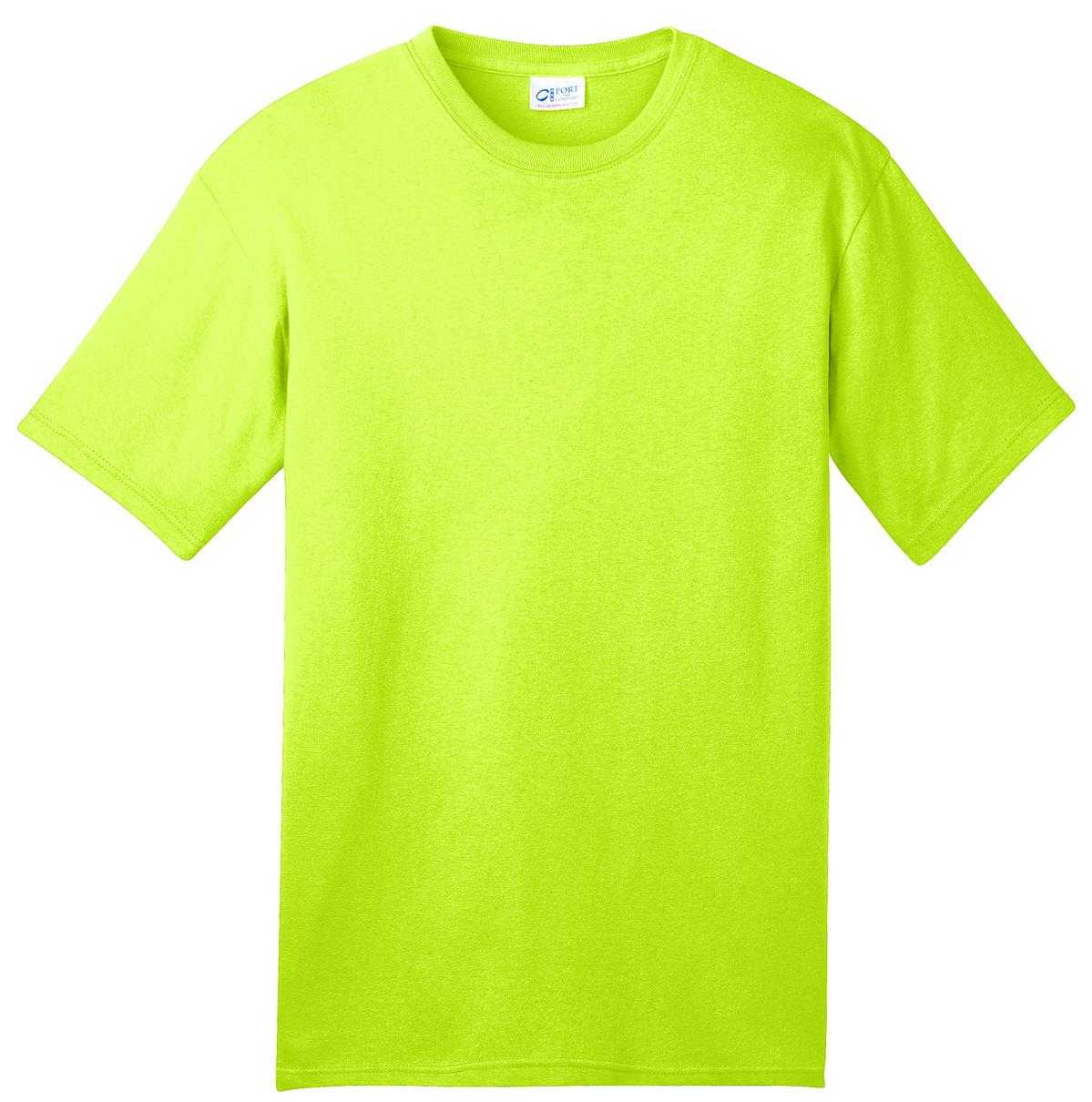Port &amp; Company USA100 All-American Tee - Safety Green - HIT a Double - 5
