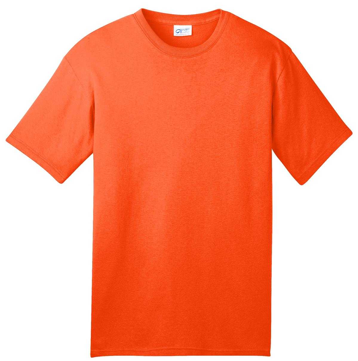 Port &amp; Company USA100 All-American Tee - Safety Orange - HIT a Double - 5