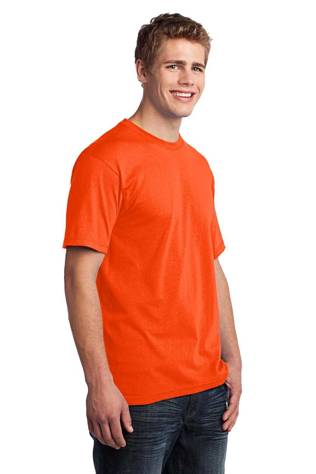 Port &amp; Company USA100 All-American Tee - Safety Orange - HIT a Double - 4