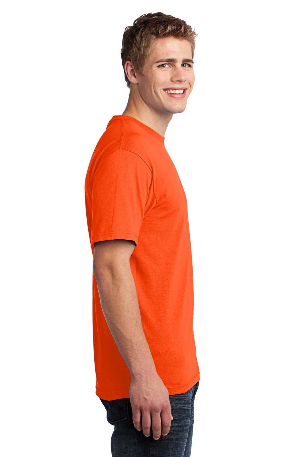 Port &amp; Company USA100 All-American Tee - Safety Orange - HIT a Double - 3