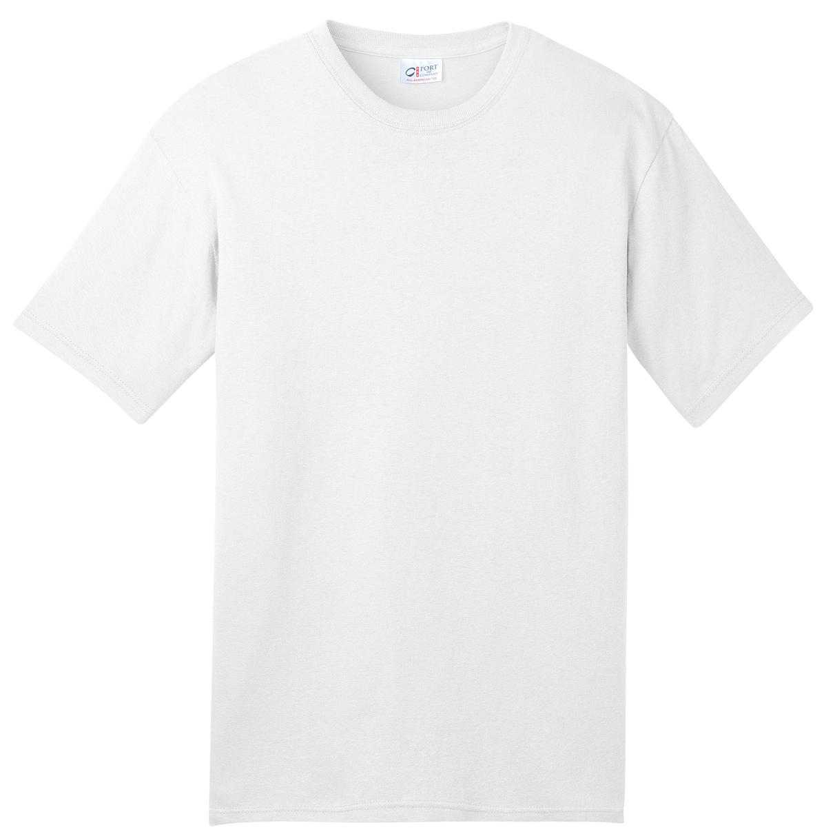 Port &amp; Company USA100 All-American Tee - White - HIT a Double - 5