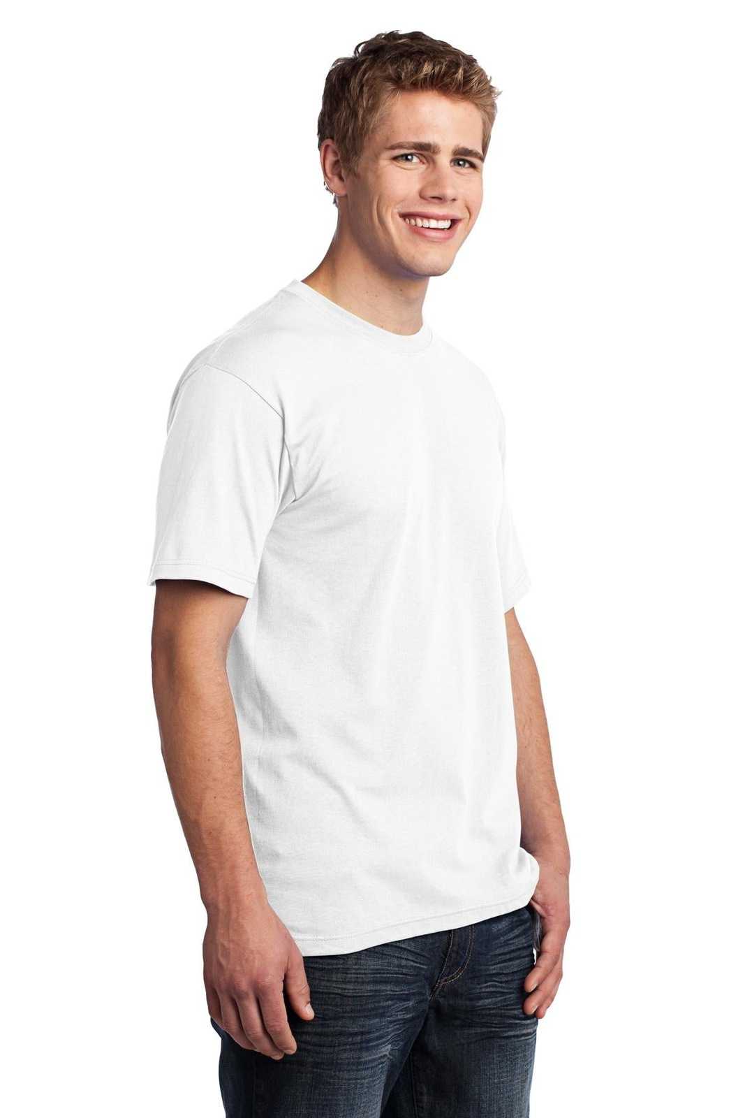 Port &amp; Company USA100 All-American Tee - White - HIT a Double - 4