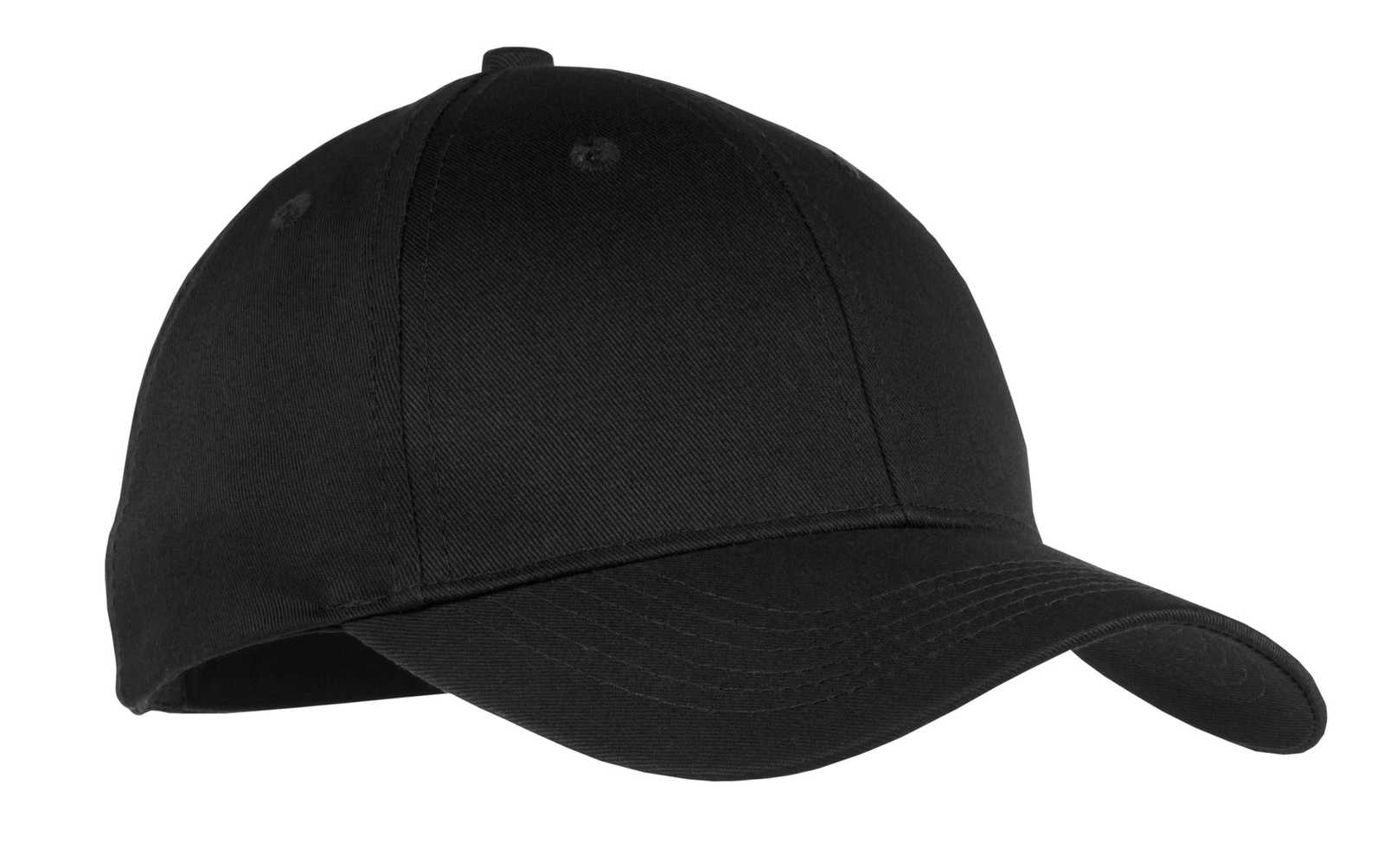 Port & Company YCP80 Youth Six-Panel Twill Cap - Black - HIT a Double - 1