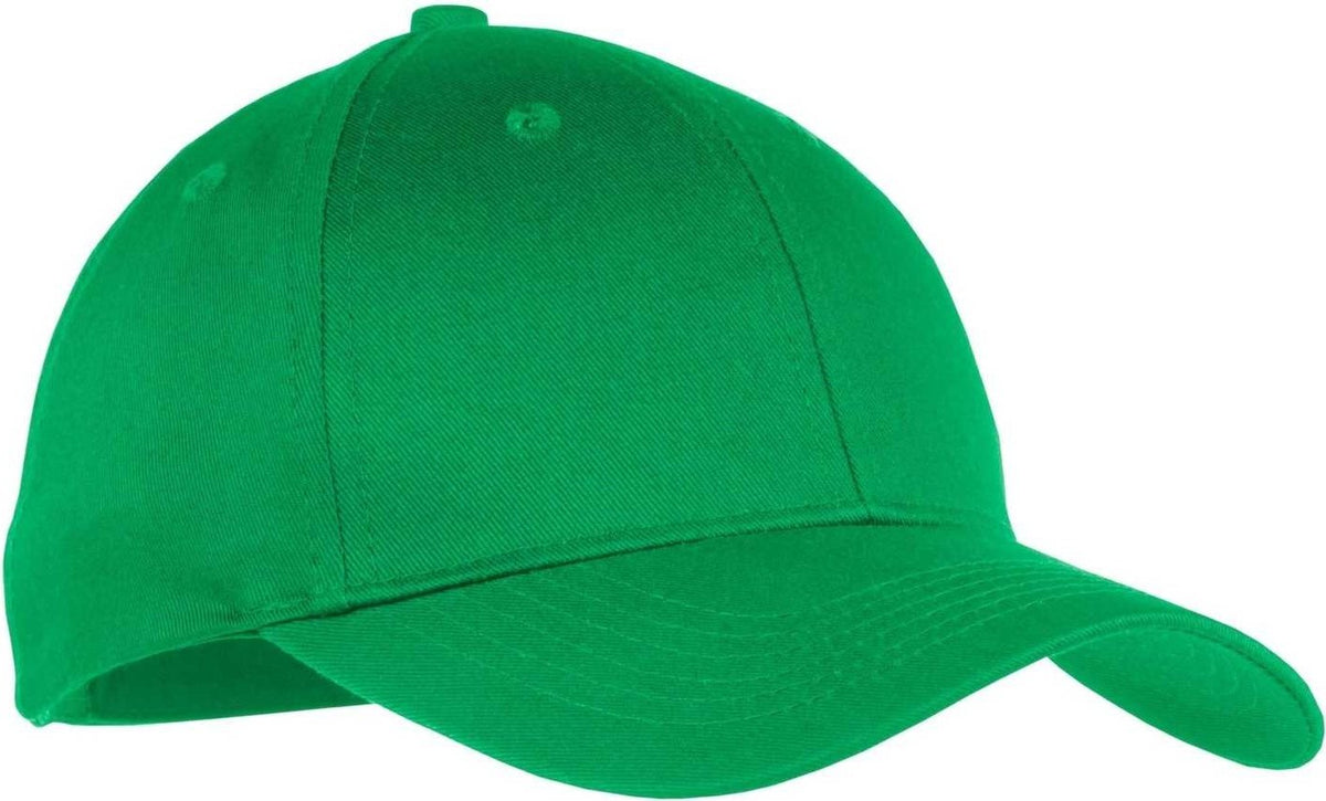 Port &amp; Company YCP80 Youth Six-Panel Twill Cap - Kelly Green - HIT a Double - 1