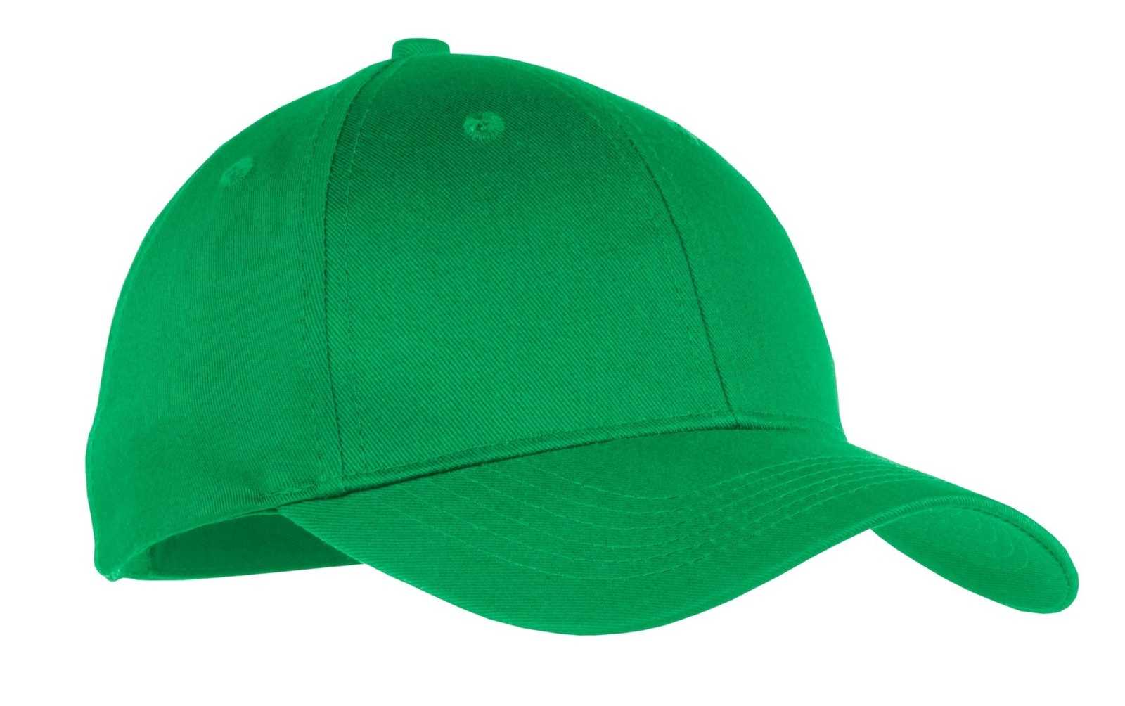 Port & Company YCP80 Youth Six-Panel Twill Cap - Kelly Green - HIT a Double - 1