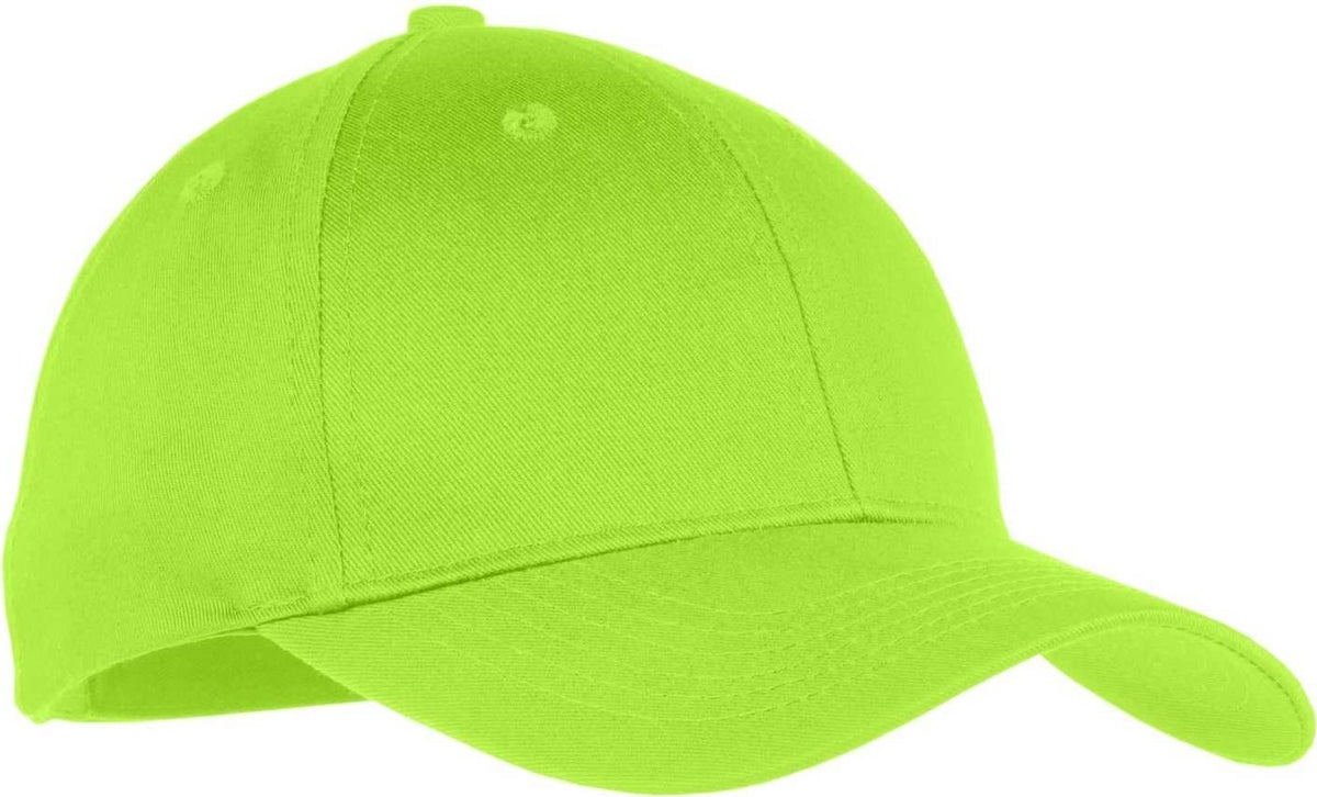 Port &amp; Company YCP80 Youth Six-Panel Twill Cap - Lime - HIT a Double - 1