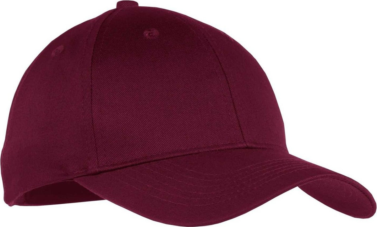 Port &amp; Company YCP80 Youth Six-Panel Twill Cap - Maroon - HIT a Double - 1