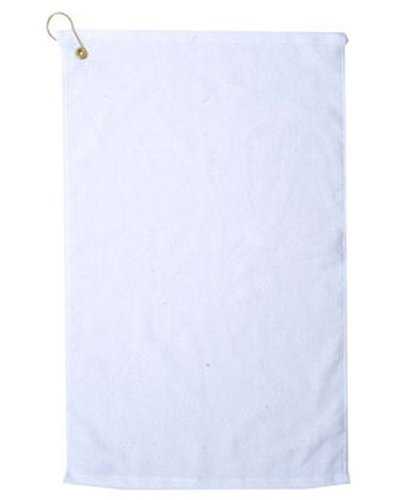 Pro Towels TRUE35CG Platinum Collection Golf Towel - White - HIT a Double