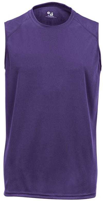 Badger Sport 2130 B-Core Sleeve Youth Tee - Purple - HIT a Double - 1