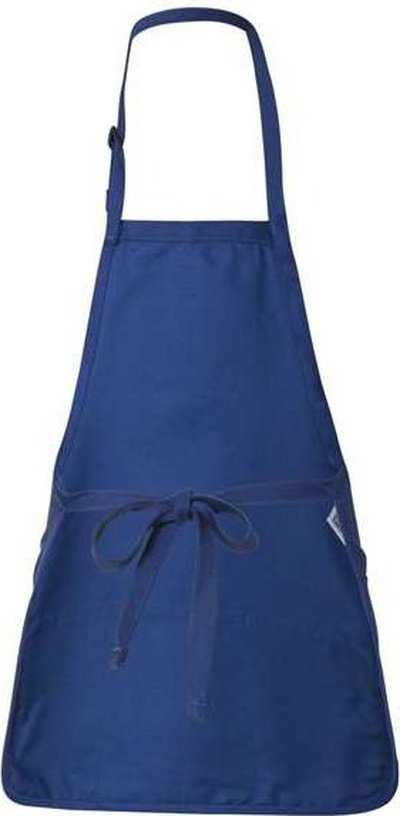 Q-Tees Q4250 Full-Length Apron with Pouch Pocket - Royal - HIT a Double - 2