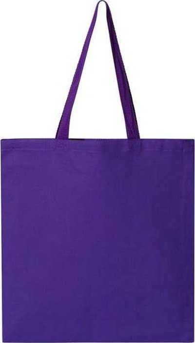 Q-Tees Q800 Promotional Tote - Purple - HIT a Double - 1