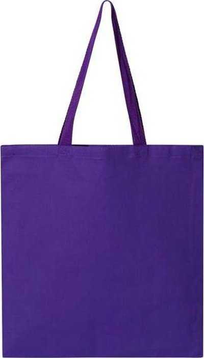 Q-Tees Q800 Promotional Tote - Purple - HIT a Double - 2