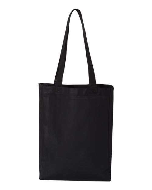 Q-Tees Q1000 12L Gussetted Shopping Bag - Black - HIT a Double