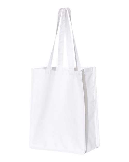 Q-Tees Q125400 27L Jumbo Shopping Bag - White - HIT a Double