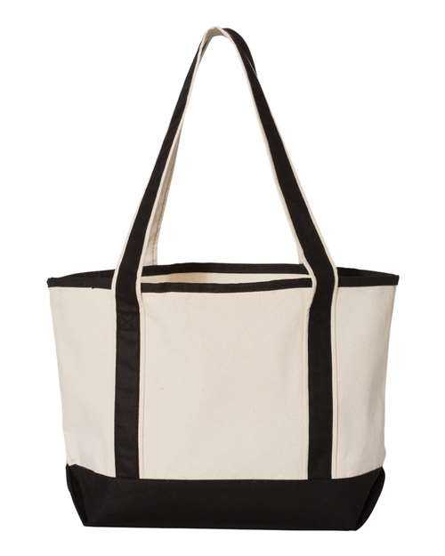 Q-Tees Q125800 20L Small Deluxe Tote - Natural Black - HIT a Double