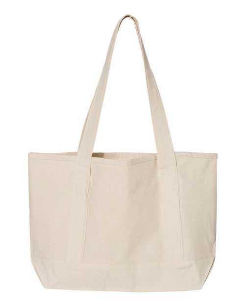 Q-Tees Q125800 20L Small Deluxe Tote - Natural Natural - HIT a Double
