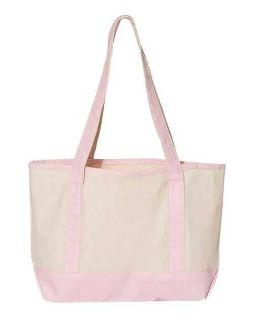 Q-Tees Q125800 20L Small Deluxe Tote - Natural Light Pink - HIT a Double
