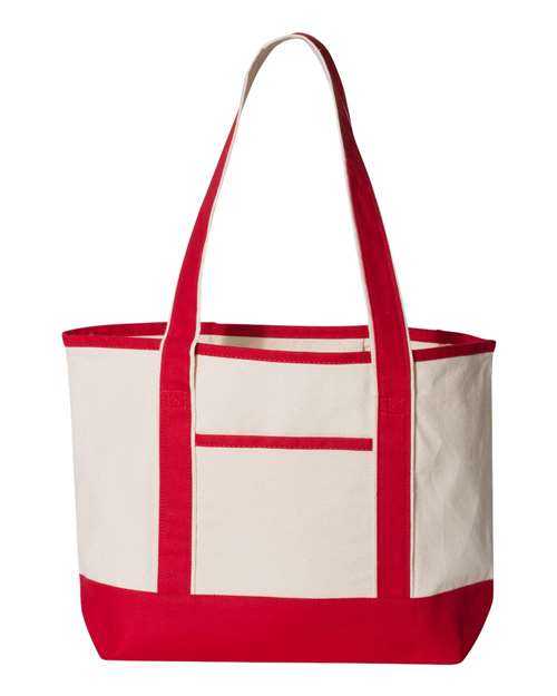 Q-Tees Q125800 20L Small Deluxe Tote - Natural Red - HIT a Double