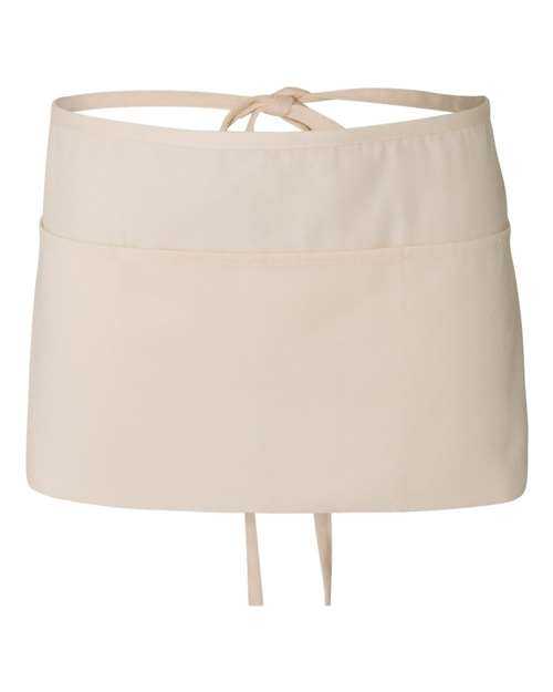 Q-Tees Q2115 Waist Apron with Pockets - Natural - HIT a Double