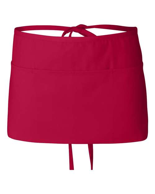 Q-Tees Q2115 Waist Apron with Pockets - Red - HIT a Double